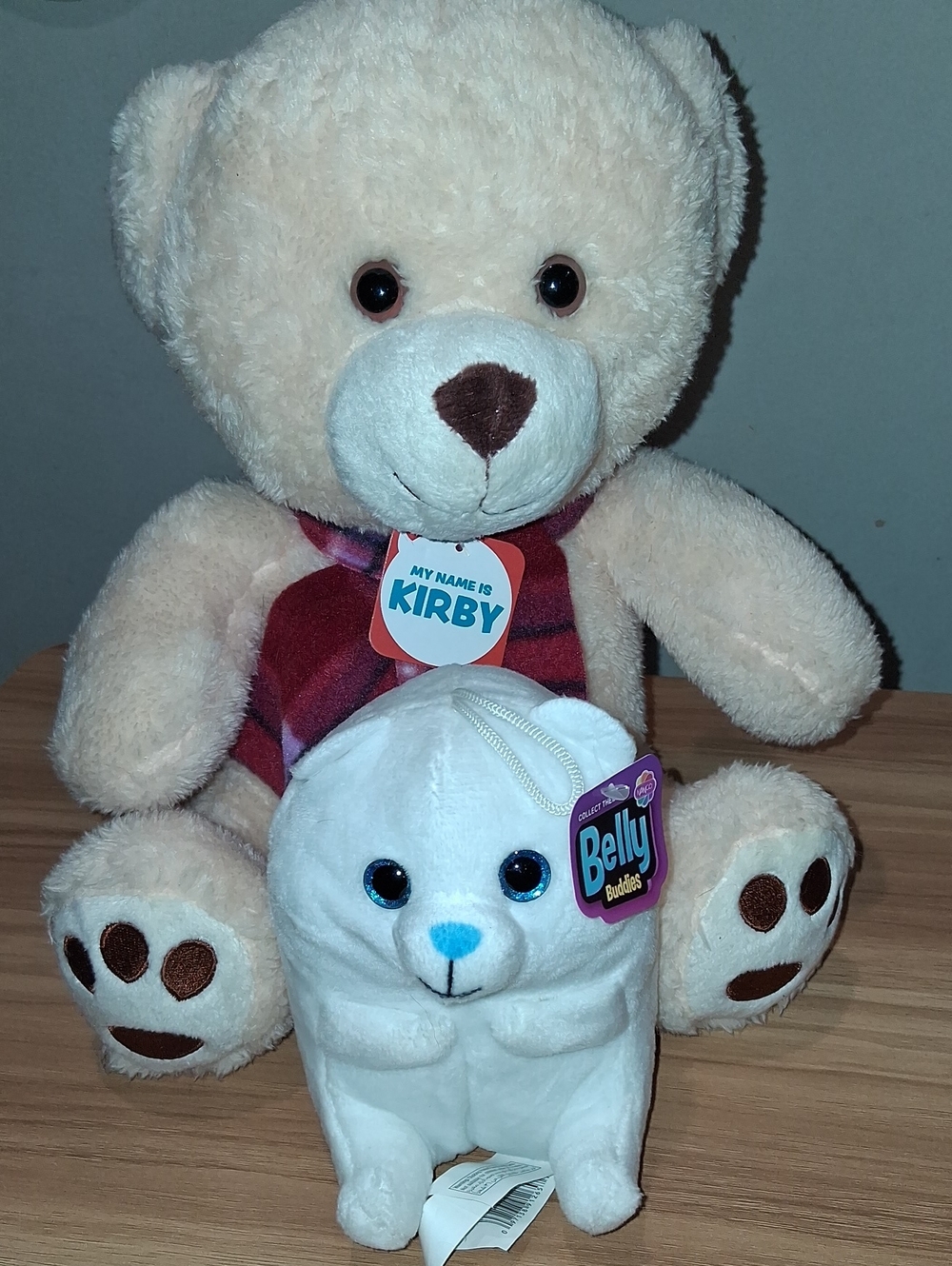 Kirby Plush Teddy and White Belly Buddies Polar Bear Plush Combo